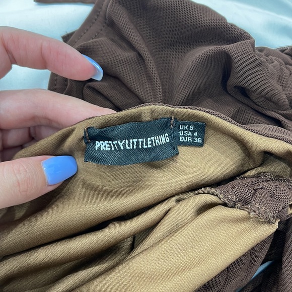 Pretty Little Thing Brown Dress - Picture 2 of 2